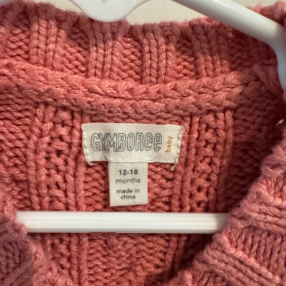 Gymboree Pink Cable Knit Crew Neck Sweater Dress - Picture 2 of 3